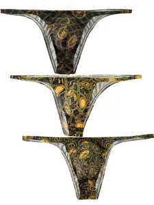 3pcs Men's Underwear Set, Breathable Mesh Design, Comfortable Low-Waist Fit, Elastic Fashion Trendy Stylish Shorties, Pack of Three