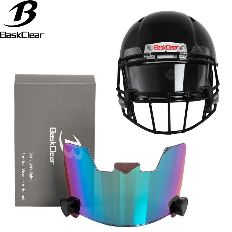 ClearSilverFootball Visor - Football Visors for Helmet - Anti-Fog, Scratch Resistant Clear Visor Football Face Shield - Football Helmet Visor Fits Adult & Youth Football Helmets