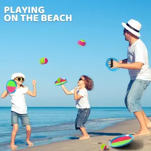 Kids Ball-Catching Game Set - Portable Safe Plastic Unisex Toy for Kids Outdoor Play, Toddler Easy Catch-and-Throw Toy with Ball & Catcher Disc, Hand-Eye Skill Booster, Ideal for Summer Fun & Family Parties, Ages 3+ Gift