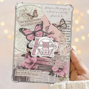 Aesthetic Audiobook Girlie Cozy Listening Kindle Grip Book Lover Cute Kindle Accessories Phone Holder PopSocket Phone Grip Magnetic Pop Socket Phone Grip