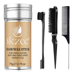 Hair Styling Wax Stick & Comb Set, 1 Set Haircare & Styling Product, Gentle Smooth Frizz Hair Stick, Back To School Daily Brush Gel