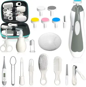 20-in-1 Baby Grooming Kit Newborn Care Set Infant Safety Essentials Grey White