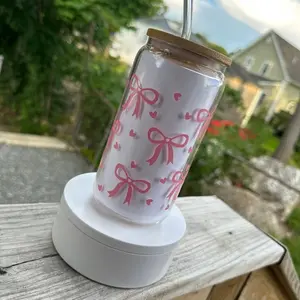 Coquette Bow Glass Cup