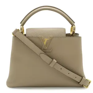 Pre-owned Louis Vuitton Calfskin Shoulder Bags Capucines BB Taurillon Leather 2way Bag