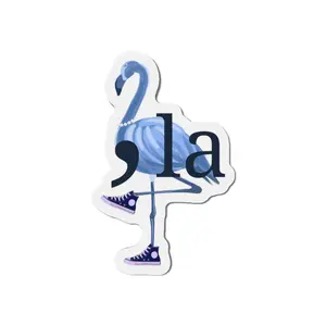 Die-Cut Magnets - Blue Flamingo Chucks and Pearls Kamala Harris, Magnet Set,