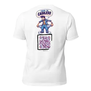 “Scan Me, I’m Cashless” – QR Code T-Shirt (Hint: Venmo Me!) Cotton Fabric Menswear Top