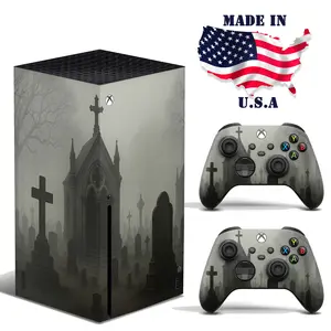 Xbox Series X Console & Controller Vinyl Skin Wrap – Cemetery Design