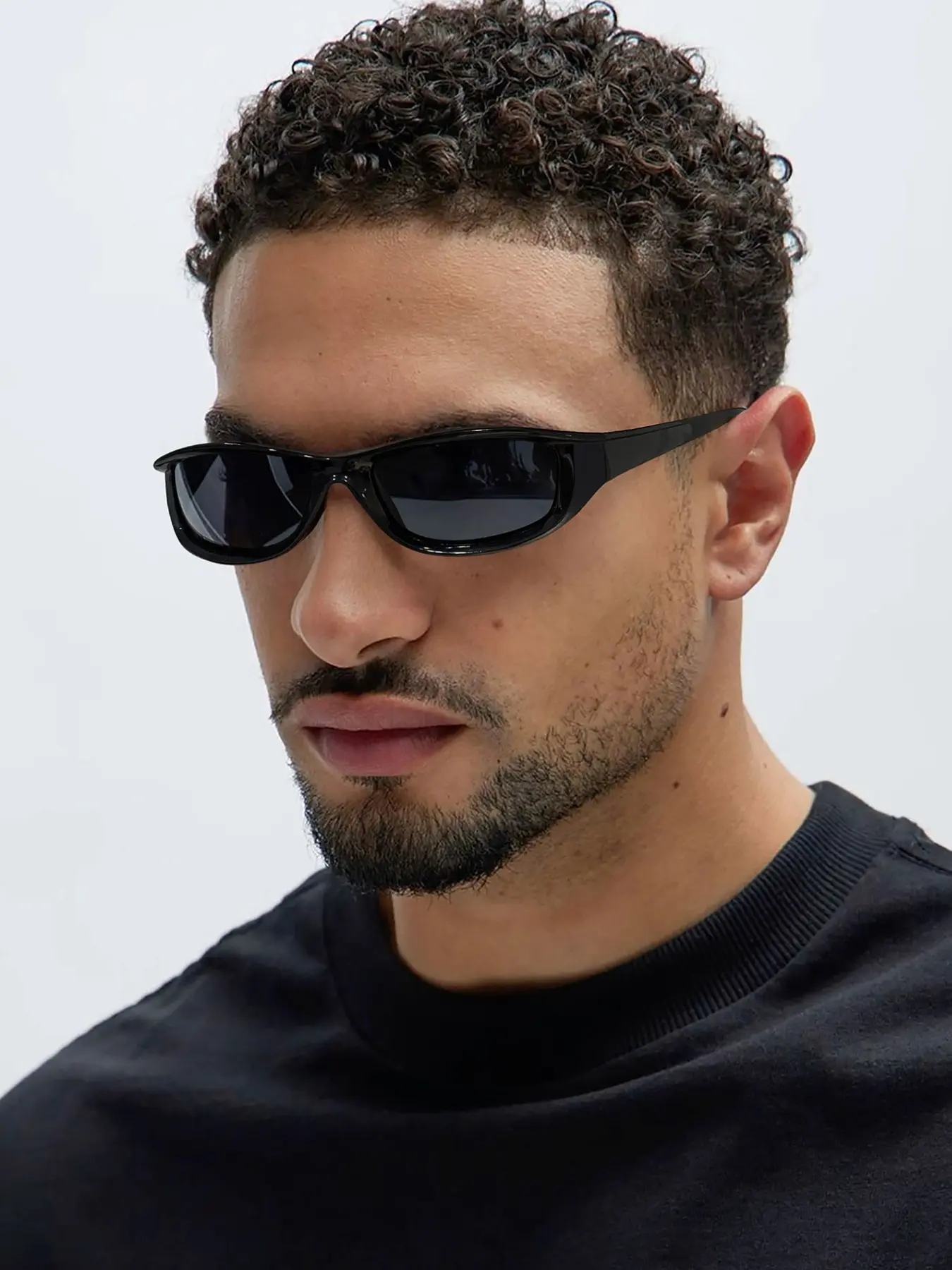 Men's Casual High-Quality Street Vintage Rectangular Trendy Fashion Sunglasses, Lightweight Durable, All-Season Outdoor Accessories, Fashionable Sunglasses