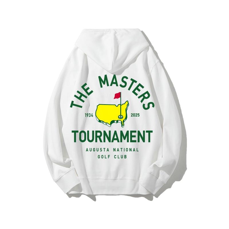 THE MASTERS Golf Hoodie – Creative & Versatile Cotton Pullover, Golf Pattern Sweatshirt for Men & Women, Street Retro & Outdoor Sports, Y2K Style
