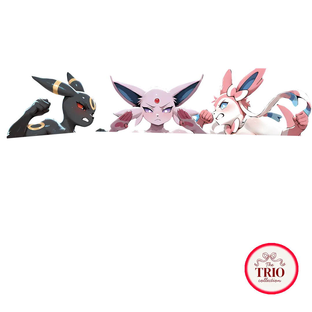 Dark Moon Fairy Trio Anime Vinyl Sticker Waterproof Decal Magical Creature Group Laptop Water Bottle Decorative Gift