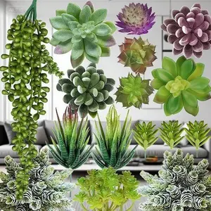 16 Pcs High Realistic Faux Succulents Set, Unpotted DIY Floral Decor for Home Office Garden, Premium Crafting Artificial Plants, Lifelike Fake Succulents for Party Wedding Centerpiece Decorations