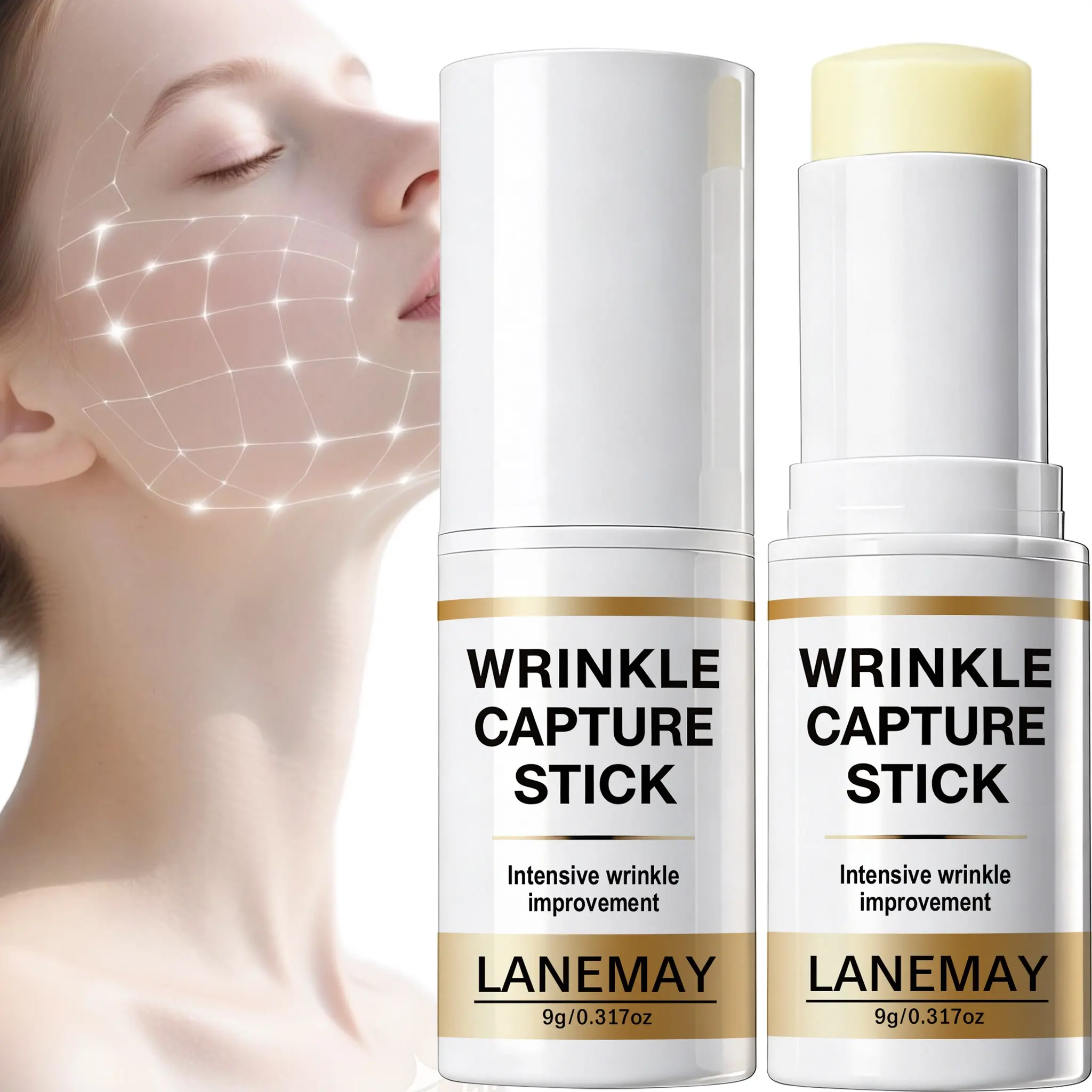 9g Wrinkle Smoothing Stick | Smooths Fine Lines, Helps Reduce Look of Wrinkles Around Mouth, Anti Wrinkle Results, Deep Hydration, Soothes Skin, with Retinol, Nano Hyaluronic Acid | One pack