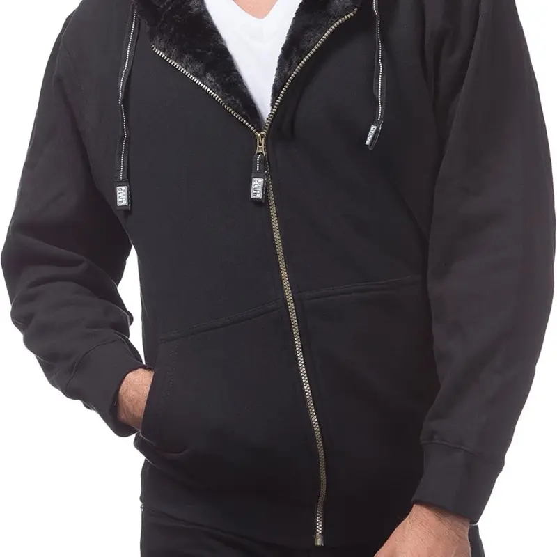 Pro Club Men's Heavyweight Pile Full Zip Hoodie - 60% Cotton 40% Polyester, Soft Durable 13oz Fleece, Relaxed Fit, Perfect for Winter