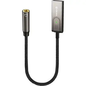 Bluetooth.to Aux Adapter for Car or Amp, USB to .mm Female Bluetooth Receiver, Compatible with Wired Speaker, Car or Amplifier for HandsFree Call, Voice Navigation, Music, Brown