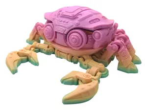 Flexi Cyber Crab ~ 3D Printed Articulated ~ Futuristic Desk Toy ~ Gift