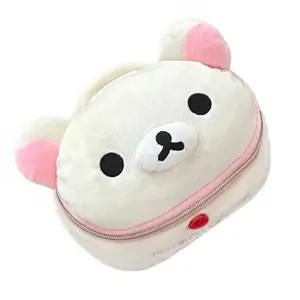 Rilakkuma Korilakkuma Plush Makeup Bag Box Storage Organizer Cartoon Bear Kawaii Cute Travel Cosmetic Bag Pouch Toiletries Bag