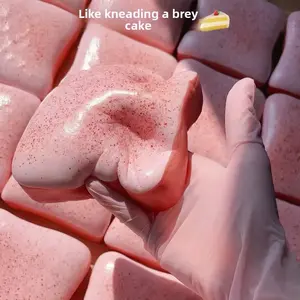 Toast Bread Squishy Toy Cross-Border Novel Soft Squeeze Tool Sticky Slow Rebound Wet Texture Stress Relief Fidgeting DIY Stress Relief Sensory Fidget Toy for Kids Adults Stress Relief Model