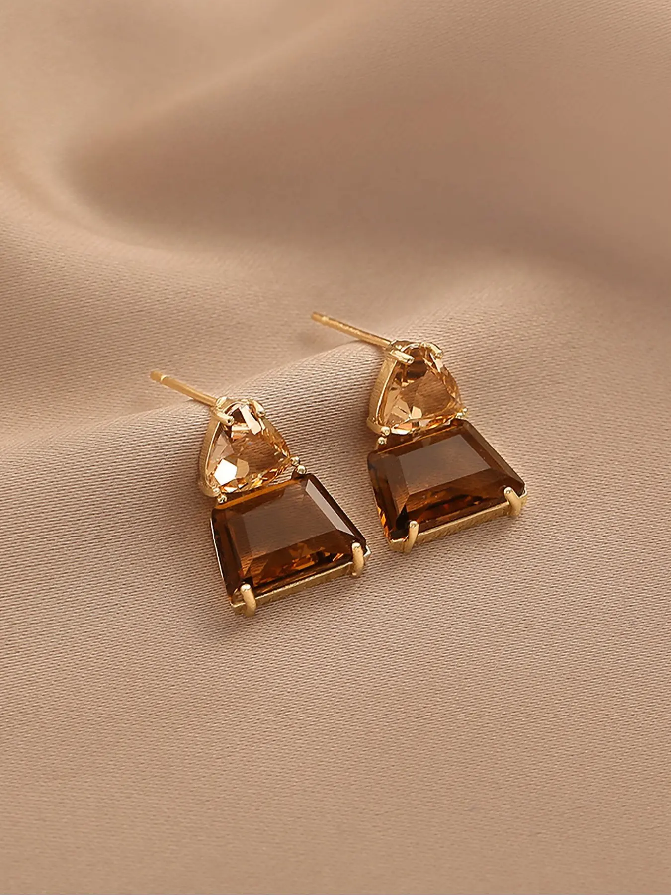 Women's Geometric Square Earrings, Stainless Steel Chain, Casual Fashion Jewelry for All Seasons, Elegant Design, Perfect Gift Idea