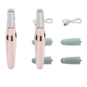 Rechargeable Electric Foot Callus Remover, 2 Adjustable Levels Foot File with Washable Grinding Head & LED Light, Professional Pedicure Tool for Daily Use, Callus Remover Feet