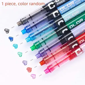 Colorful Liquid Ink Ballpoint Pen, Smooth Quick-Dry Neutral Pen, Fine Tip for Writing, Ideal for Students, Office, Daily Use Stationery