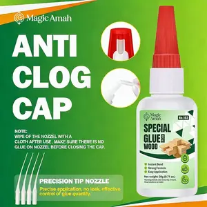 Strong Wood Glue for All Wood Types, Liquid Adhesive Formula, Furniture Making, DIY Crafts, Wood Repair, Three-Step Process