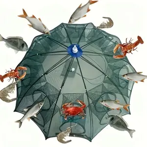 1pc Hexagon Fish & Crab Trap With 6 Holes Design Portable Outdoor Gear With Handle 1pc Hexagon Fish & Crab Trap With 6 Holes Design Portable Outdoor Gear With Handle