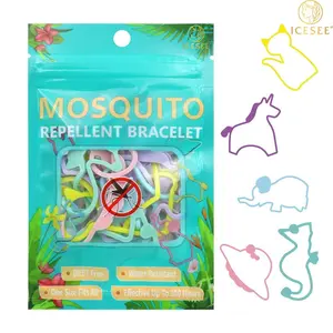 ICESEE Kids Animal Shaped Citronella Bracelets, Cute Waterproof Silicone Wrist Bands, DEET-Free Long Lasting Scent for Outdoor Adventures B