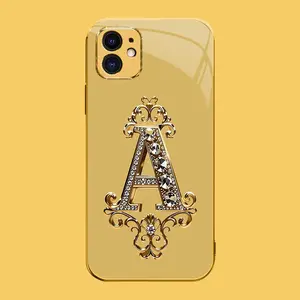 Suitable for [iPhone 11] high-end phone case🥰，Features a premium-look printed design—not actual 3D diamond studs—with all 26 letters available for you to choose from，drop-resistant and fingerprint-resistant YM99