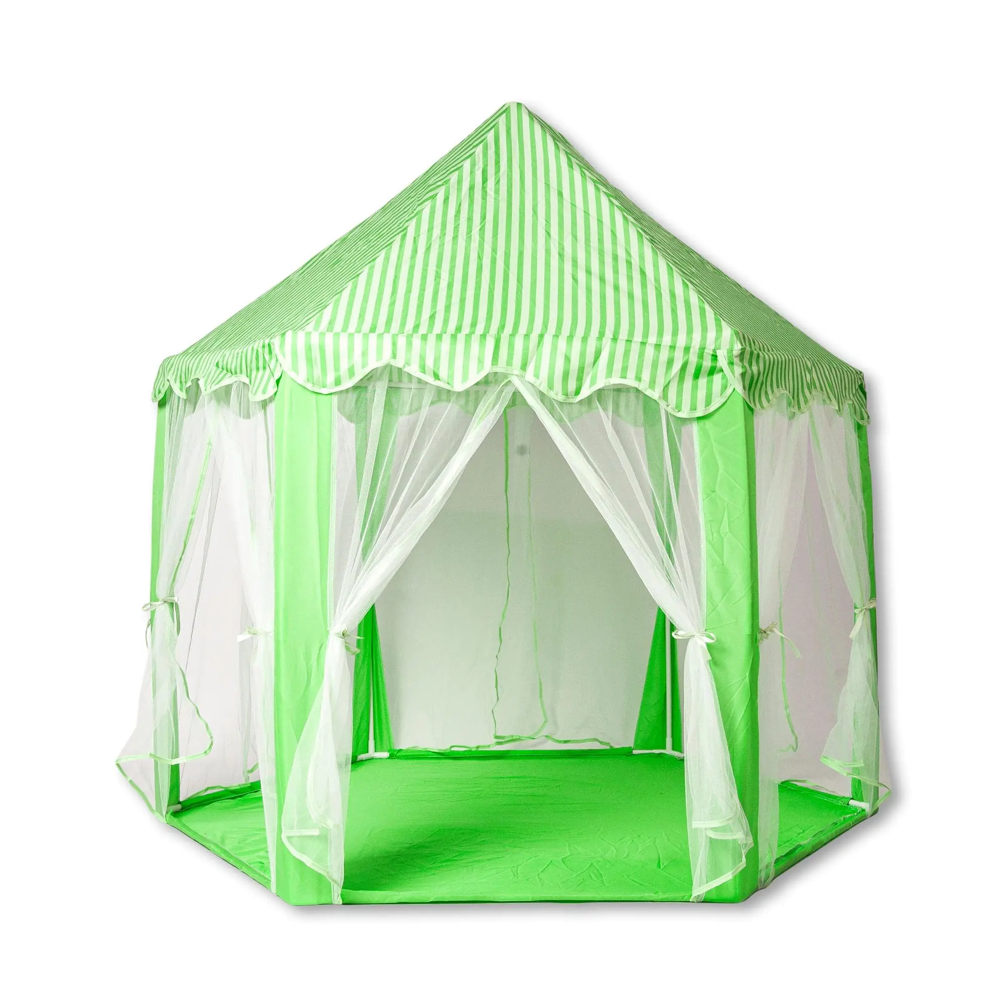 Zhongying Green Hexagon Fantasy Castle Play Tent - Hexagon Playhouse, Portable, Creative Fun Toy for 12+ Years, 53x47x55 In, 12 Years Above