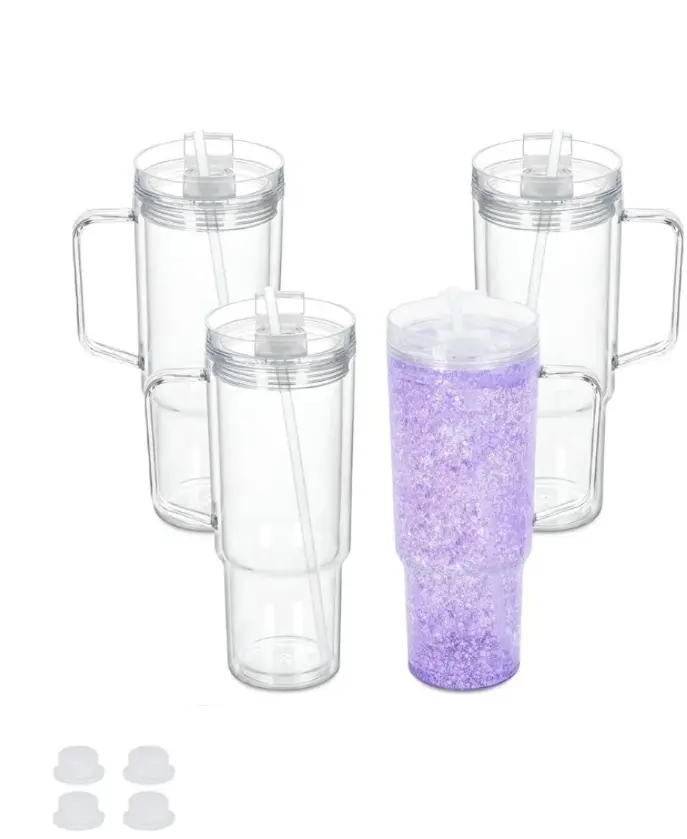 Custom Glitter Snow Globe Tumbler – Choose Your Cup & Personalized Design 40oz pay the size customize your style