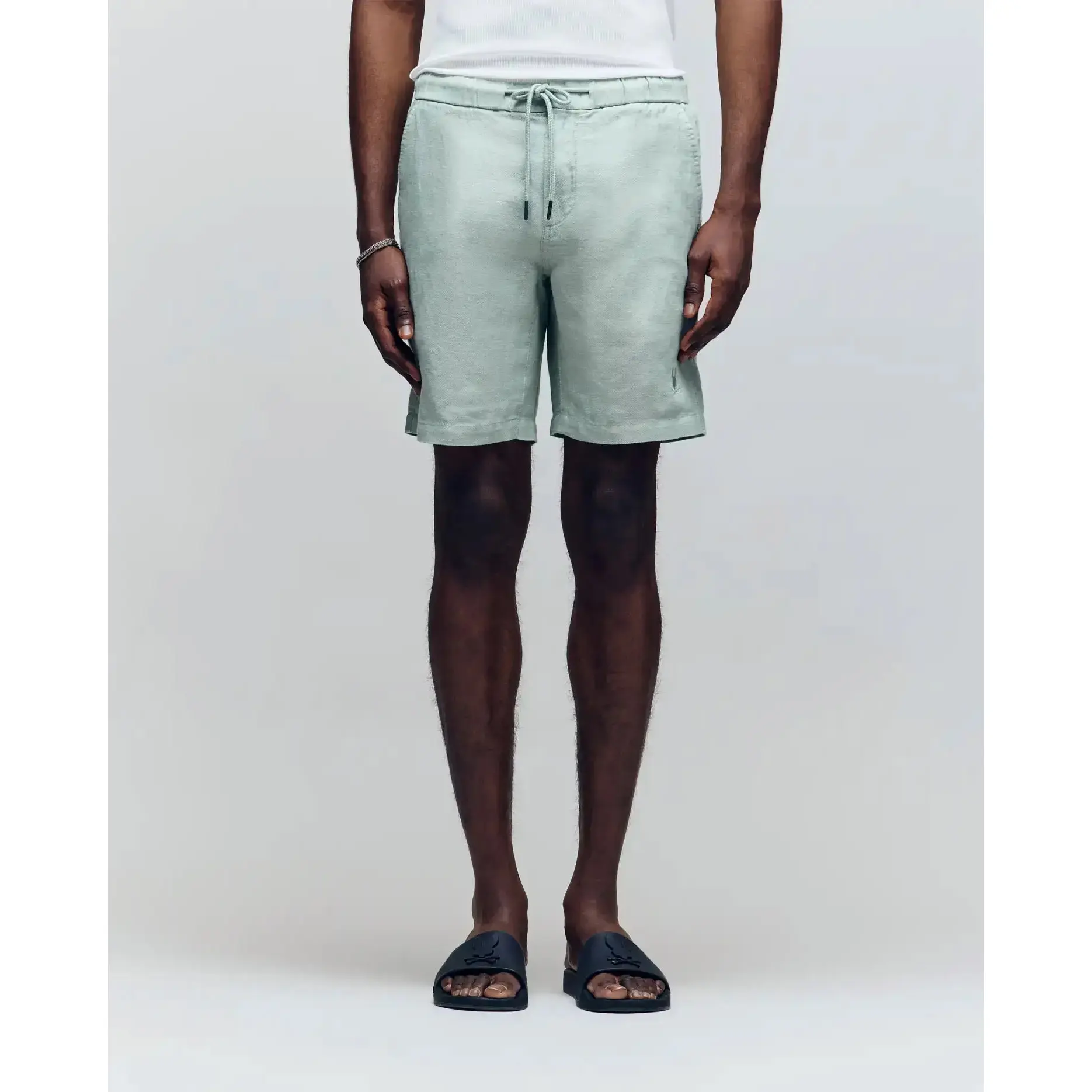 MENS WINDCREST LINEN BLEND DRAWSTRING SHORT - B6R474C200