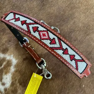 Beaded Arrow Inlay Western Wither Strap for Breast Collar