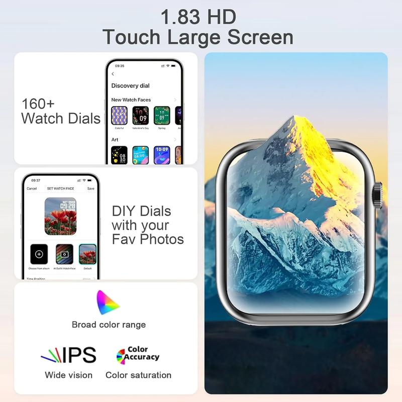 Fruit Intelligence Smart Watch Answer/Make a Call Bluetooth Smart Watch for IOS Android Men'S and Women'S Watch Black Fruit intelligence