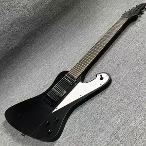 Elegant Style Black Electric Guitar Rosewood Fingerboard with White Pickguards Fixed Bridge 22 Frets