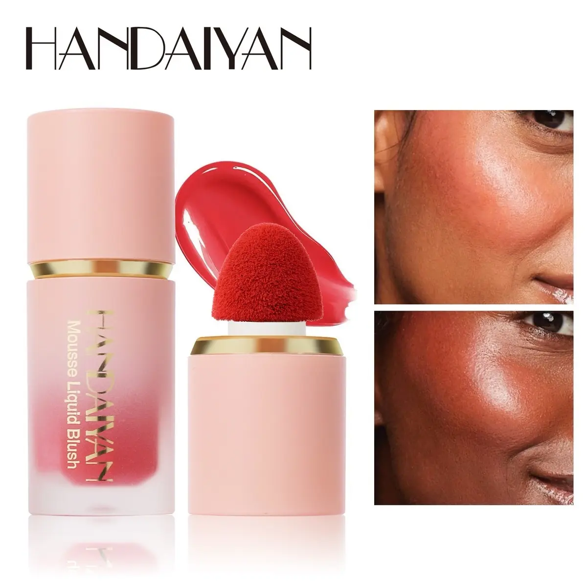 Mousse Liquid Blush, 6 Vibrant Colors Long-lasting, contour stick Daily Flawless Makeup Cosmetic
