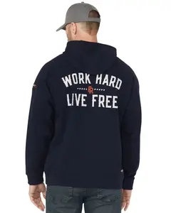 Ariat Men's Men'S Fr Durastretch Work Hard Live Free Hooded Sweatshirt - 10062286