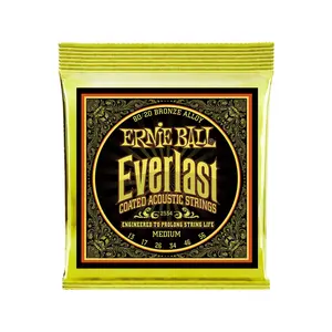 Ernie Ball Everlast Medium Coated 80/20 Bronze Acoustic Guitar Strings - 13-56