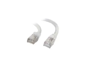 C2G 00921 Cat6 Cable - Snagless Shielded Ethernet Network Patch Cable, White (8 Feet, 2.43 Meters)