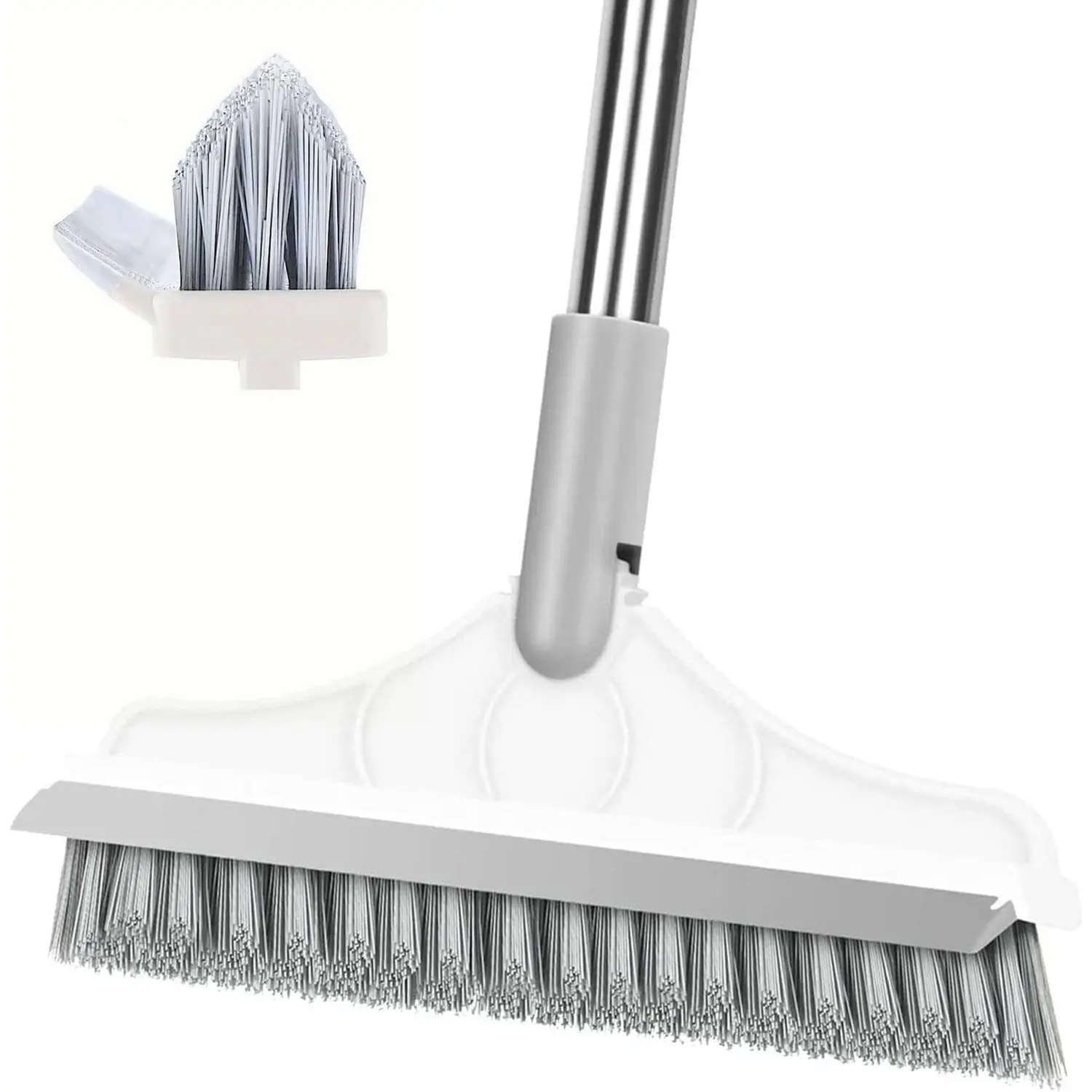 Long Handle Hard Bristle Floor Brush for Bathroom, Tile Grout Cleaning Tool, Corner Cleaner, Easy Reach, Tight Spaces, No Ca Prop 65 Warning, Household Cleaning Tool