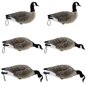 Final Approach LIVE Fully Flocked Full Body Lesser Canada Geese, Decoy 6 Pack