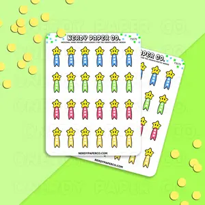 GAMER STAR BULLET LIST - Hand Drawn Functional Planner Stickers - FS079