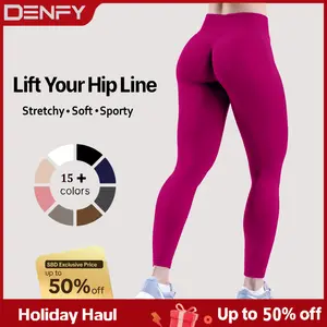 DENFY Impact Leggings Fitness Gymwear Tummy Control Scrunch Butt Lifting Sportswear Workout Yoga Gym Pants