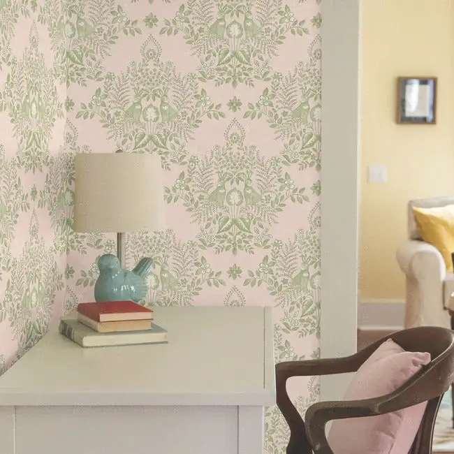 Cottontail Toile Premium Peel + Stick Wallpaper