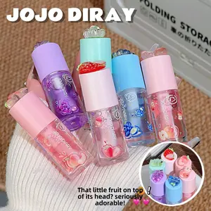 JOJO DIARY 6-Piece 'Sweet Island Tale' Glossy Lip Oil - Nourishing, Hydrating & Moisturizing for Dry, Cracked Lips in Autumn/Winter, Fruity Flavor