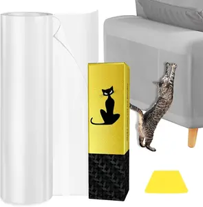 Couch Protector 15.7" x 118" Thickened Anti  Scratch Furniture Protector  Transparent Free  Couch Protector for Door Wall