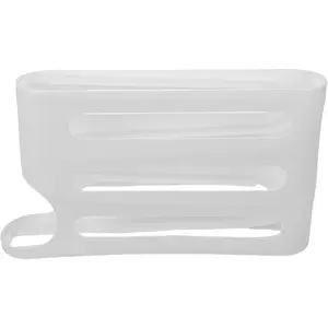 Auto Rolling Egg Organizer for Refrigerator, 4-tier White Plastic Egg Storage Holder, Space-saving Fridge Rack Suitable for Kitchen Countertop