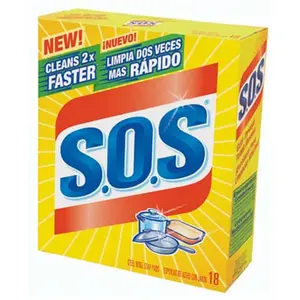 212 MAIN Clorox 98018 18-Count S.O.S Steel Wool Soap Pads, Effective Scrub Cleaning Pad, Powerful Clean Reptile & Amphibian Household Cleaning Tool
