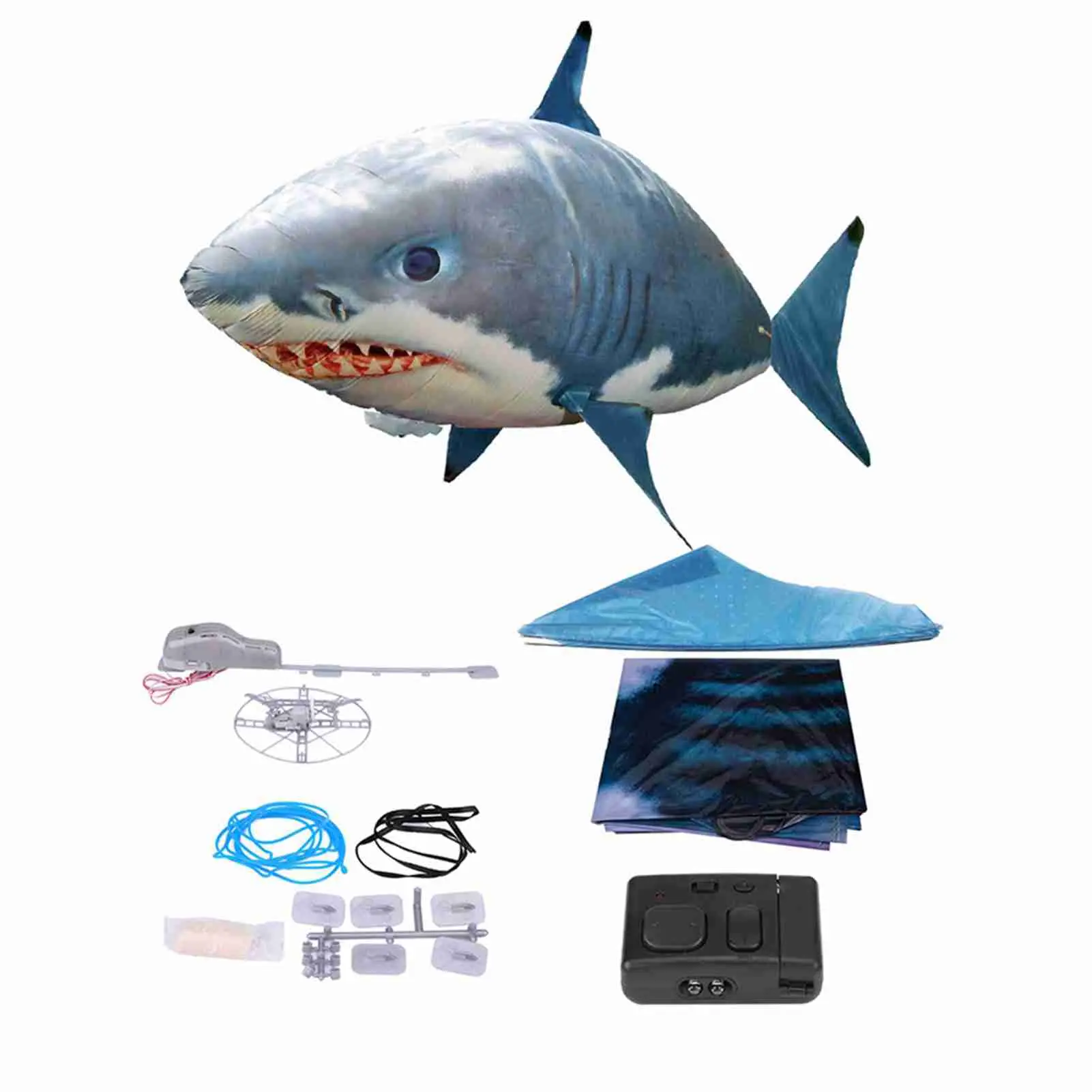 Flying shark toy, remote control inflatable balloon toy (blue shark) Flying shark toy, remote control inflatable balloon toy (blue shark)