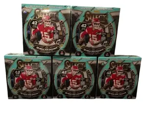 PYT Break- 5 Total Boxes- (5) Panini Select 2025 Mega Box Pink Prizm Shock FOOTBALL #001 Collectible Trading Cards