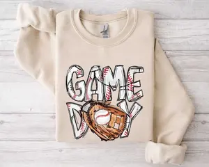[Sale off up to 50%] Baseball Sweatshirt, Baseball Game Day Shirt for Women, Baseball Game Day shirt, Baseball Mom Shirt, Game Day Tee for Women, streetwear graphic tee
